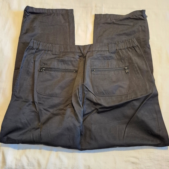 Chico's size 3 or XL 16 black casual dressy athletic style pants multi pockets - Picture 6 of 10